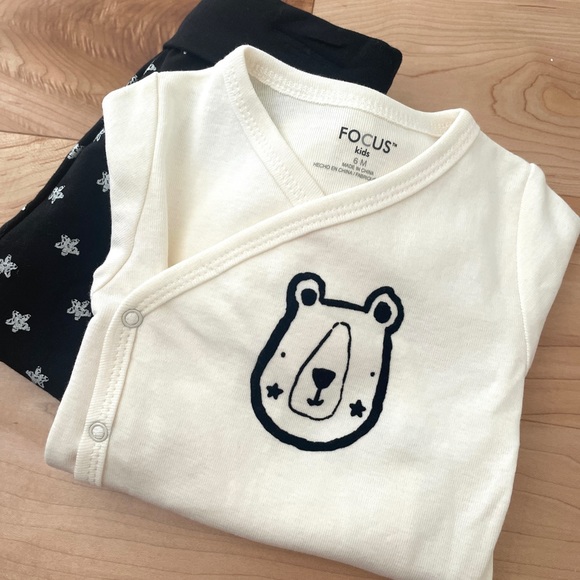 Two piece outfit, 6m, organic cotton, BNWT. Brand: Focus Kids - Picture 2 of 7